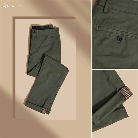 burberry cotton chino pants
